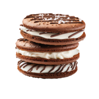 cioccolato Sandwich biscotto con latte crema isolato png