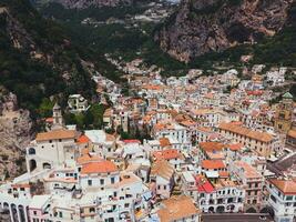 Views from Amalfi on the Amalfi Coast, Italy by Drone photo