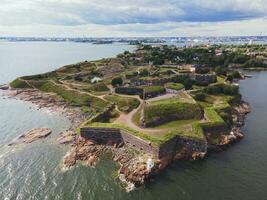 Suomenlinna Star Fort in Helsinki, Finland by Drone photo