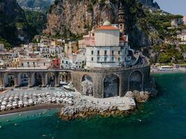 Views from Atrani on the Amalfi Coast, Italy by Drone photo