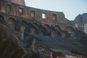 puntos de vista desde el coliseo en Roma, Italia foto