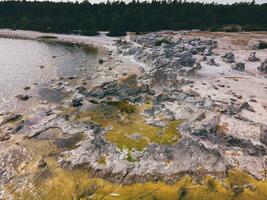 Folhammar Rauk Formations in Gotland, Sweden by Drone photo