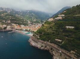 Views of Minori on the Amalfi Coast, Italy by Drone photo