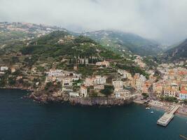 Views of Minori on the Amalfi Coast, Italy by Drone photo