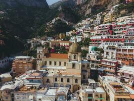 Positano on the Amalfi Coast, Italy by Drone photo