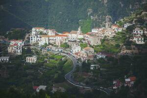 puntos de vista desde ravello en el amalfi costa, Italia foto