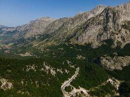 Views of the Albanian countryside by Drone photo