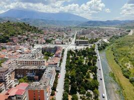 Views of Berat, Albania by Drone photo