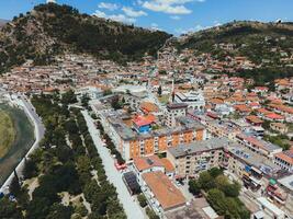 Views of Berat, Albania by Drone photo