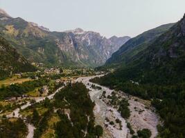 Drone views of Theth in Albania photo