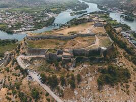 Shkoder Castle in Albania by Drone photo