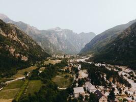 Drone views of Theth in Albania photo