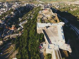 Gjirokaster Castle in Albania by Drone photo