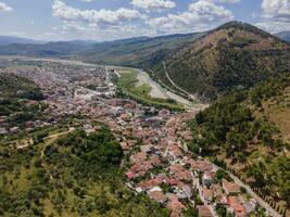 Views of Berat, Albania by Drone photo