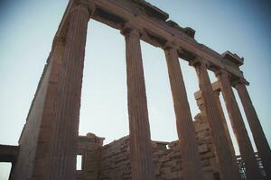 Partenón puntos de vista en Atenas, Grecia foto