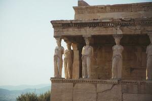 Partenón puntos de vista en Atenas, Grecia foto