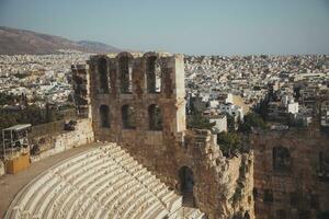 Partenón puntos de vista en Atenas, Grecia foto