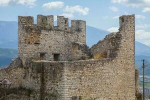 puntos de vista desde berat castillo en Albania foto