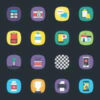 Pack of Gaming Flat Icons vector