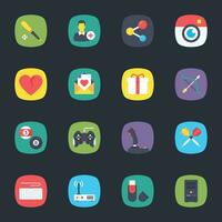 Pack of Game UI Flat Icons vector