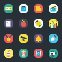 Pack of Business and Data Flat Icons vector