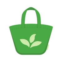 lona eco bolso icono color contorno generativo ai png