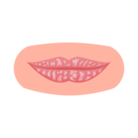 Beautiful Doodle Lip Pattern Generative Ai png