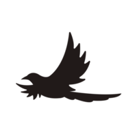 fliegend Vogel Silhouette generativ ai png