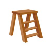 Wood ladder icon Generative Ai png