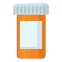 Medical pill jar illustration. Blank label, pharmacy, bottle Generative Ai png