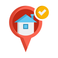 Home Location Icon Generative Ai png