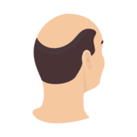 Head of a man in side view Generative Ai png