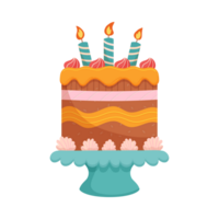 zuerst Geburtstag Kuchen generativ ai png