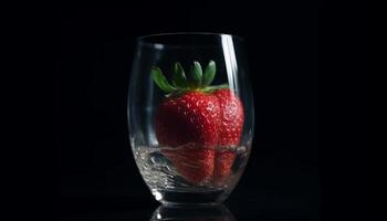 Fresh strawberry drink, a refreshing and healthy summer cocktail   generated by AI photo