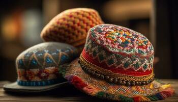 Colorful sombrero, a traditional Mexican hat, adds elegance to celebrations generated by AI photo