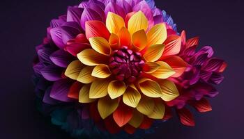 A vibrant bouquet of colorful flowers symbolizes beauty in nature generated by AI photo