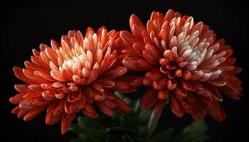 Close up of a vibrant, multi colored daisy blossom in nature generated by AI photo