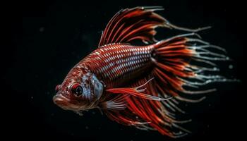 submarino movimiento revela el belleza de multi de colores tropical pescado generado por ai foto