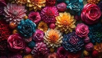 un vistoso ramo de flores de flores trae naturaleza belleza a vida generado por ai foto