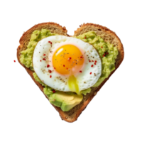 avocado geroosterd brood met ei en avocado Aan geroosterd brood PNG