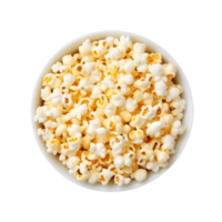 Popcorn im ein Schüssel auf ein transparent Hintergrund png