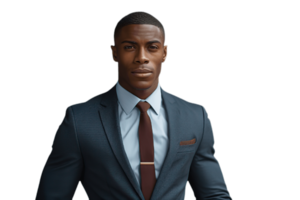 Handsome charming cheerful african american businessman png