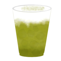 latte de té verde png