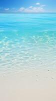 Tropical beach with white sand and turquoise sea water AI Generated photo