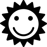 Happy smiling sun. AI Generated png