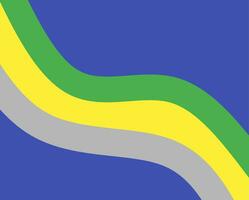 The background has blue, yellow, green and gray colors vector