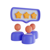 3d Render icon. Team and star shape icon on transparent background. png