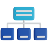 Site map icon. Web Development and Optimization icons. 3d render illustration png