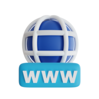 Domain name icon. Web Development and Optimization icons. 3d render illustration png