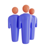 3d Render icon. leadership icon on transparent background. png